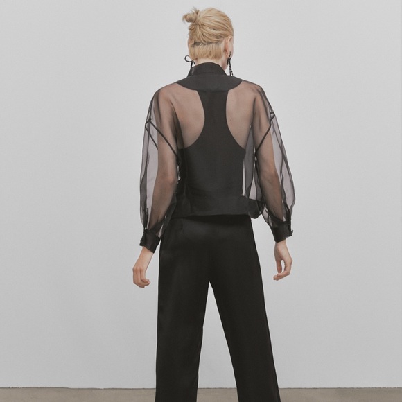 Massimo Dutti Organza Bomber Jacket S - STUDIO - Picture 4 of 16